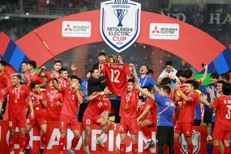 ĐT Việt Nam giành chức vô địch ASEAN Cup 2024 (Ảnh: Thép Xanh Nam Định FC).